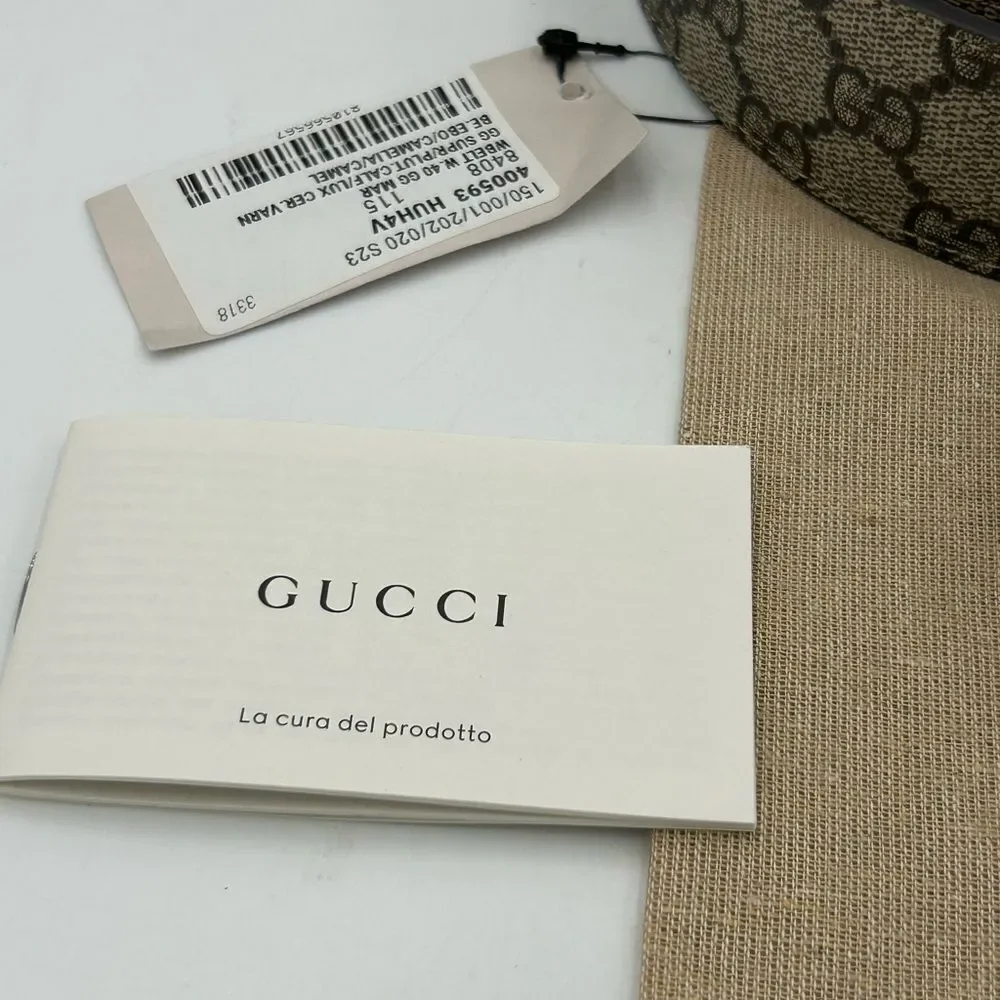 Men's Gucci GG supreme Marmont leather belt size 115 centimeters/46 inches